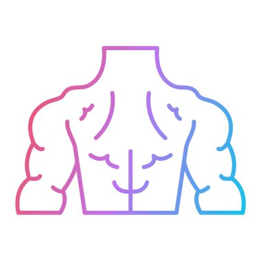 İnsan vücut simgesi vektörü. İnce çizgi işareti. izole edilmiş sınır sembolü çizimi