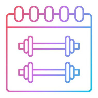 Spor salonunun vektör illüstrasyonu modern simge