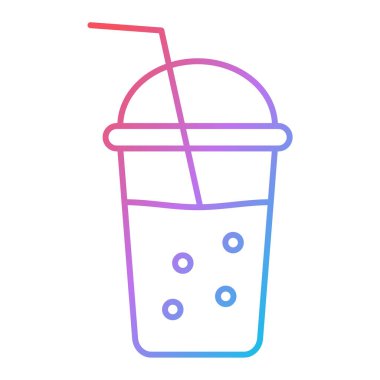 Soda ikonu. Web için kahve fincanı vektör simgelerinin özet çizimi