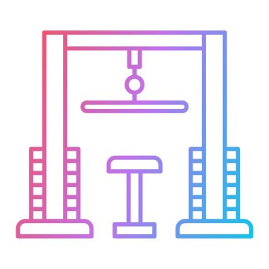 Spor salonunun vektör illüstrasyonu modern simge  