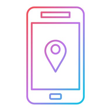 Cep telefonu simgesi, vektör illüstrasyonu