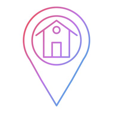 konum pin simgesi vektör illüstrasyonu