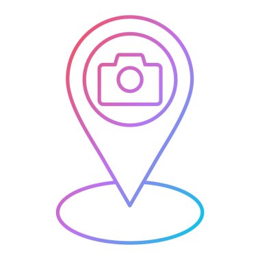 harita ikon vektör illüstrasyon tasarımı ile konum pin işaretleyici