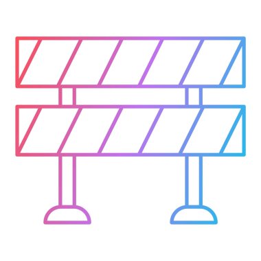 Beyaz arkaplanda bariyer simgesi izole edildi