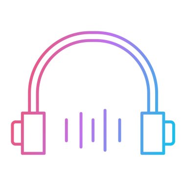 kulaklık simgesi vektör illüstrasyonu