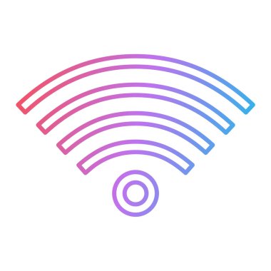 Wi-Fi sinyal ikonu vektörü, ağ ve mobil uygulama tasarımınız için beyaz arkaplanda izole edilmiş, kablosuz logo konsepti