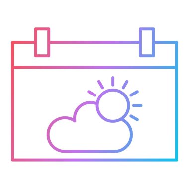 Takvim simgesi vektör illüstrasyonu