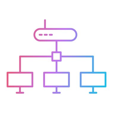 ağ paylaşım çizgisi simgesi, vektör illüstrasyonu