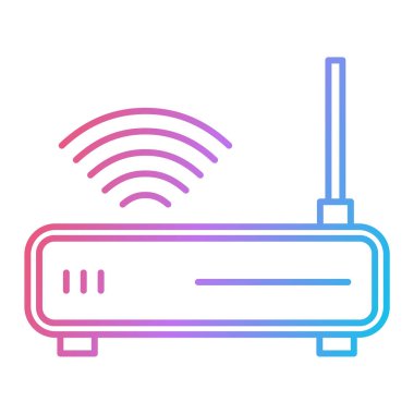 router simgesi vektör illüstrasyonu