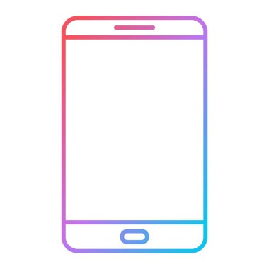 Akıllı telefon aygıtı simgesi. Web için cep telefonu vektör simgelerinin düz çizimi