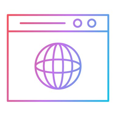 tarayıcı pencere simgesi vektör illüstrasyonu