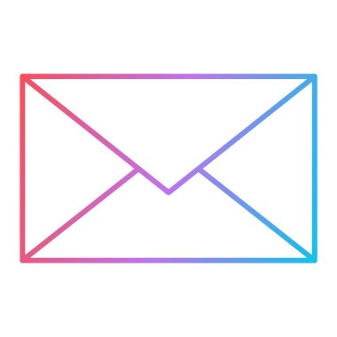 Zarf posta simgesi. ana hatlı harf e ileti vektör çizimi tasarımı