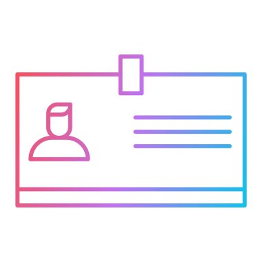 ID kart simgesi vektör illüstrasyonu