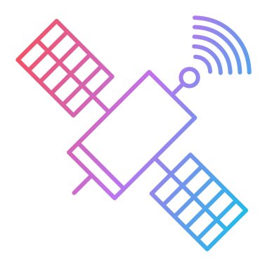 uydu anten simgesi, vektör illüstrasyonu