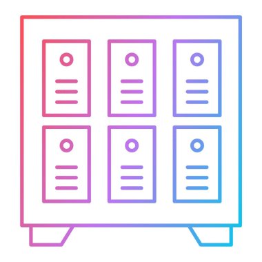 Ofis mobilyalarının vektör illüstrasyonu