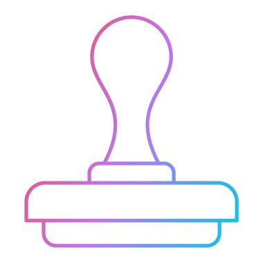 Pembe saplı pul, vektör illüstrasyonu