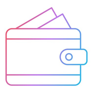 cüzdan ikonu vektör illüstrasyonu