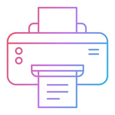 yazıcı satırı simgesi, vektör illüstrasyonu