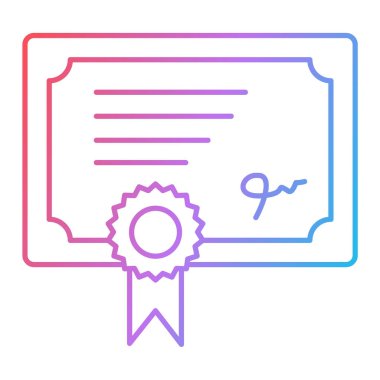 Moda biçimi izole edilmiş arkaplan sertifika simgesi