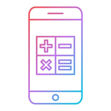Cep telefonu çizgisi biçim vektör illüstrasyon tasarımlı akıllı telefon