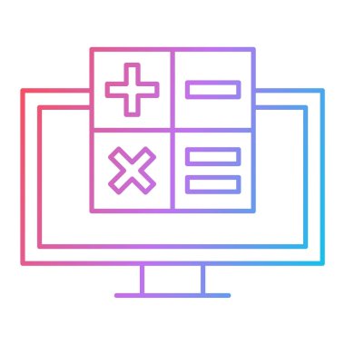 hesap makinesi simgesi vektör illüstrasyonu