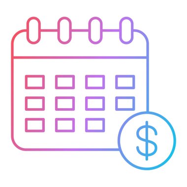 Takvim simgesi vektör illüstrasyonu