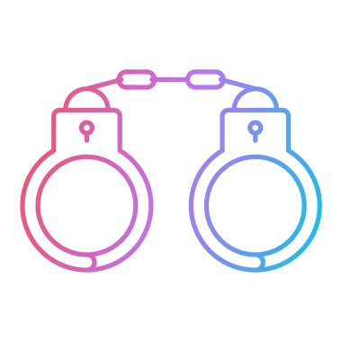 Bir çift dişinin ve zincirin vektör çizimi