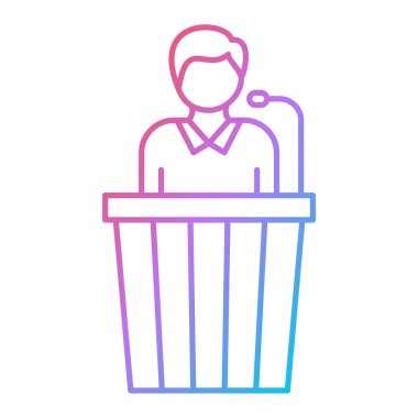 Konuşma balonu ikonu vektör illüstrasyon tasarımı olan adam