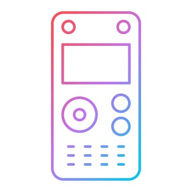 cep telefonu simgesi. beyaz arkaplanda taşınabilir radyo vektör resimleme çizelgesi