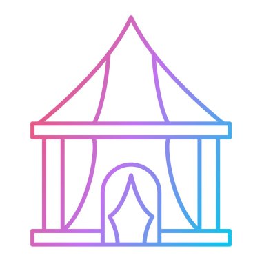 Sirk çadırı ikonu vektör çizimi tasarımı