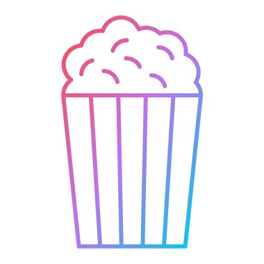 Patlamış mısır ikonu. Web için mısır vektör simgelerinin basit çizimi