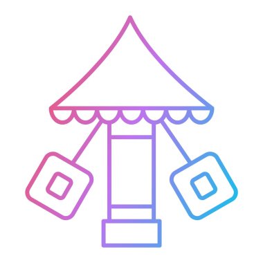 Atlıkarınca simgesinin vektör illüstrasyonu