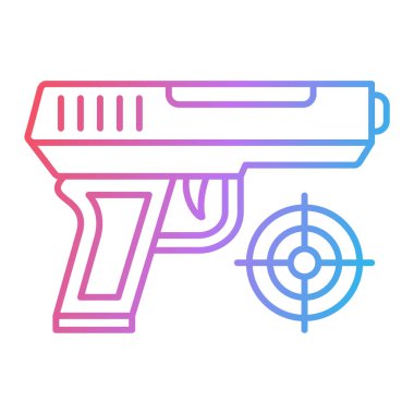 silah simgesi modada izole edilmiş arkaplan