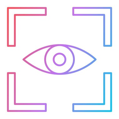 Göz çizgisi simgesi, vektör çizimi