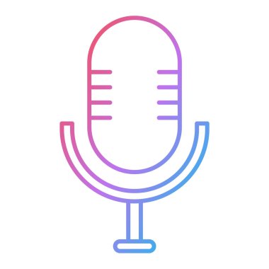 mikrofon simgesi vektör illüstrasyonu