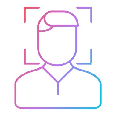 Bir kişi simgesinin vektör illüstrasyonu