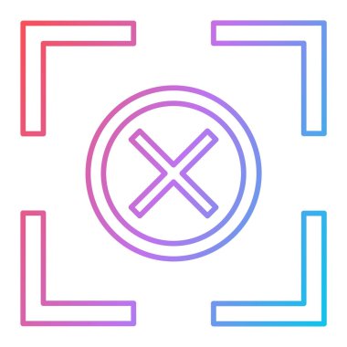 Vektör simgesini iptal et. düz tasarım biçimi