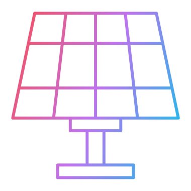 Güneş paneli ikon vektör illüstrasyonu