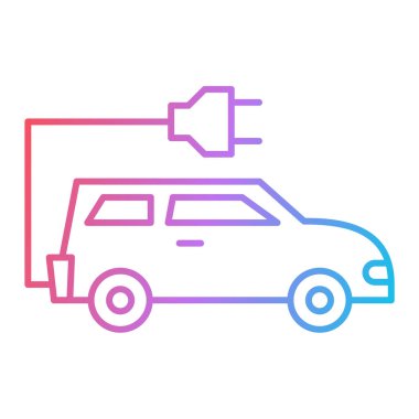 Araba aküsü simgesi. Web için elektrik dolgu vektör çizgisi simgelerinin özeti