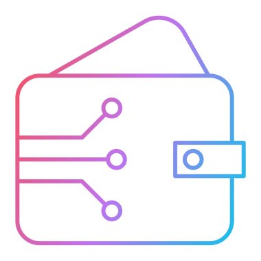 cüzdan ikonu vektör illüstrasyonu