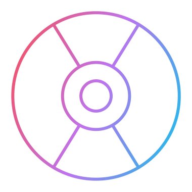 CD veya DVD simgesi. Web için vinil disk vektör simgelerinin basit illüstrasyonu