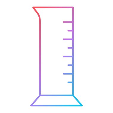 Test tüpü simgesi. Beyaz arkaplanda izole edilmiş web tasarımı için su matarası vektör simgelerinin basit çizimi