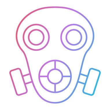 Gaz maskesi simgesinin vektör illüstrasyonu