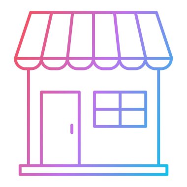 Mağaza. Web simgesi basit illüstrasyon