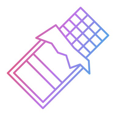 Bir çikolata simgesinin vektör çizimi