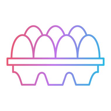 Yumurta ikonu vektörü. İnce çizgi işareti. izole edilmiş sınır sembolü çizimi