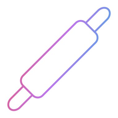 Yuvarlanan iğne simgesi. Web için beysbol sopası vektör simgelerinin basit çizimi