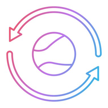 Arkaplanda ok simgesi çizili top