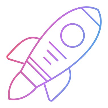 roket ikonu vektör illüstrasyonu