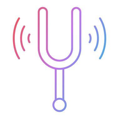 ses dalgaları vektör simgesi. Müzik aleti işareti. Beyaz arkaplanda renk sembolü. izole ve siyah illüstrasyon